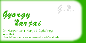 gyorgy marjai business card